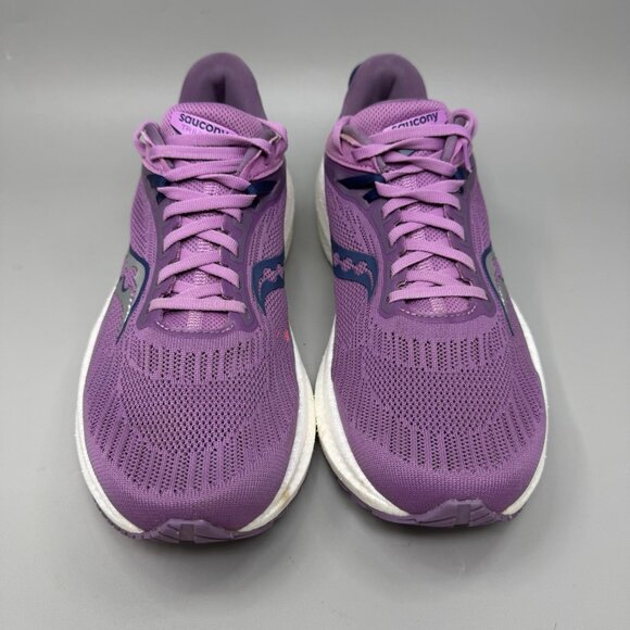 Saucony Triumph 21 Womens 11 Shoes Purple Running Walking Sneaker S10881-32 - Picture 5 of 10
